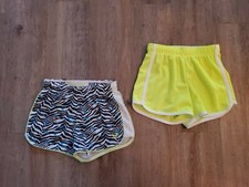 Justice For Girls Size 6 Lot Athletic Shorts Zebra Lime Green Euc Ships 0