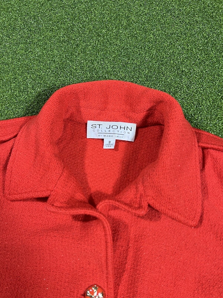 Veste Blazer St. John En Tricot Santana Moucheté - Taille 6 - Occasion Très Bon état