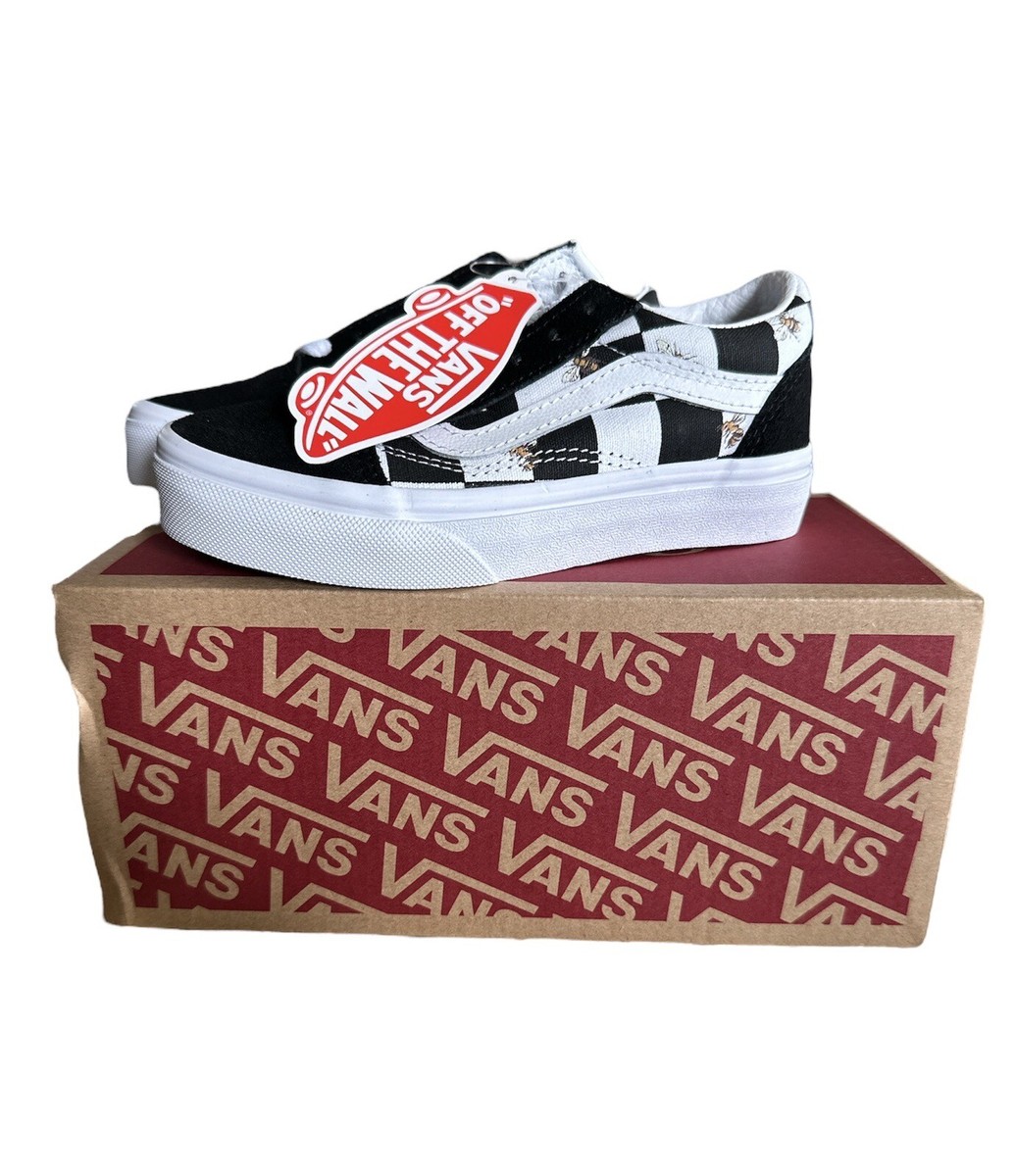 Vans Old Skool Bee Check Kids Shoes, Size K VN000W9T9EH