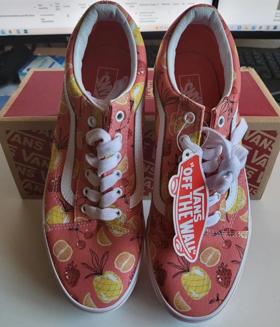 NUOVE sneaker basse Vans Oldol Skool Fruitlo coralloo fruttat rag 6 5ne d