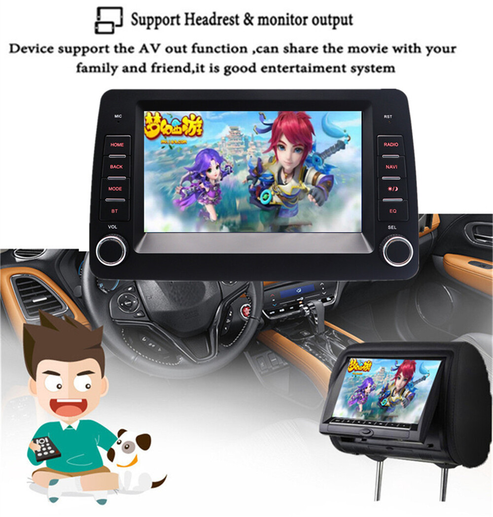 7'' Android 14 4+32GB Car Stereo Radio GPS Navi Player For