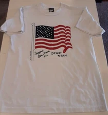 Vintage SUPPORT OUR TROOPS IN DESERT STORM Large Shirt - Screen Stars Best Tag