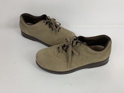 EUC Women's SAS ''Free Time'' TriPad Comfort Oxford Mocha Beige Suede Shoes 9 M