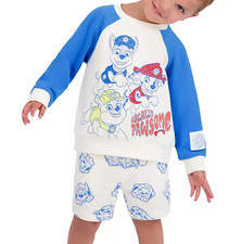 Conjunto de Sudadera Pantalones Cortos Paw Patrol Camisa Conjunto Niños Pequeños 2T 3T 4T 5T 18M Persecución