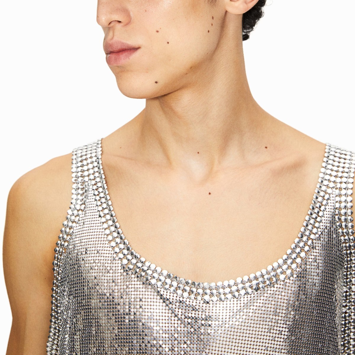 RABANNE H&M Tanktop 'Men's Metal-Mesh Vest' - silber - S - NEU | eBay