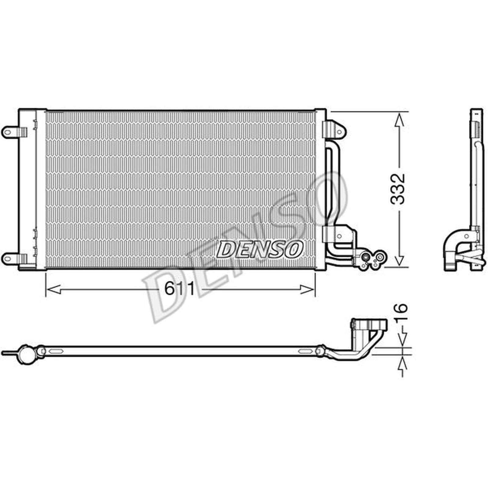 DENSO Air Conditioning Condenser - DCN02034- A/C Car / Van / Engine Parts