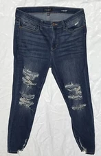 Judy Blue  Skinny Piper Distressed Women’s Jeans 13/31 Cotton Blend JB82139MD
