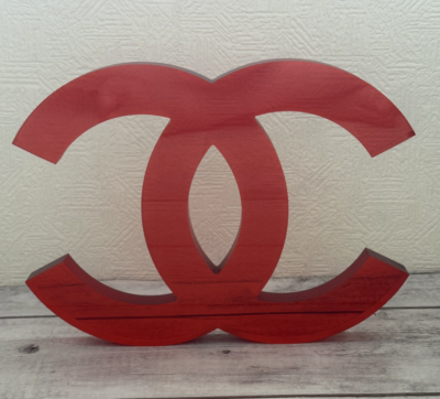 CHANEL LOGO Coco Mark Store Display Chanel Logo Red Rare | eBay