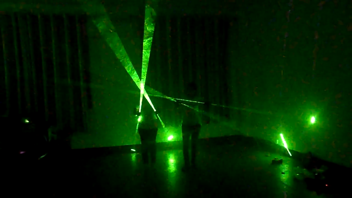 Fat Green Laser Dance Handheld Double Head Stage Props Nightclub