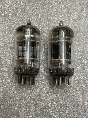Pair GE 5-star GL-5751 Triple Mica Black Plate 1950s Vacuum Tubes /NEW OLD STOCK - Picture 2 of 5
