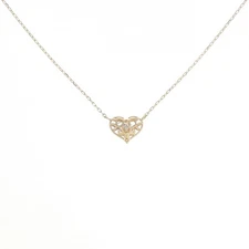 Authentic K10YG Heart Tanzanite Necklace  #230-000-117-4884