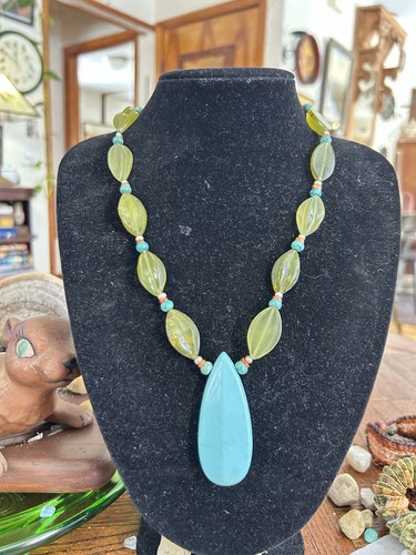 Böhmische schöne Statement Halskette mit Stein - Bild 2 von 6