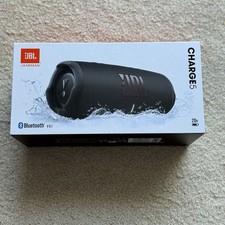 JBL CHARGE 5 Portable Waterproof Speaker with Powerbank Black -New