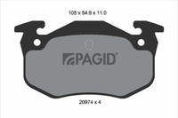 Pagid Bremsbelagsatz Scheibenbremse T6065N FüR Renault 19 2 Chamade Clio 1 BA0