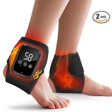 2pk Electric Foot Ankle Massager Heating Vibration  hot Compression Pain Relief