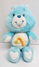 1983 Kenner Care Bears Wish Bear Star Blue 13" Plush