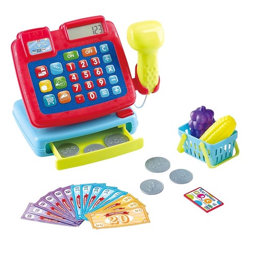 Play Cash Regster met accessores, 26 stuks. 3221 4892401032218