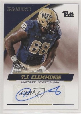2016 Panini Pitt Panthers TJ Clemmings #TJC-PIT Auto 0a6