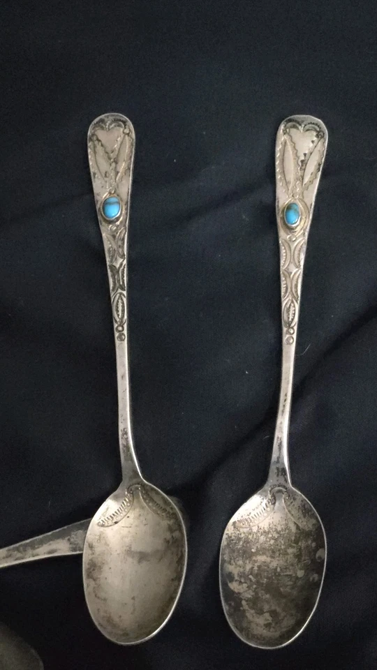 Cuchara Navajo vintage de plata de ley Foto 2 de 4