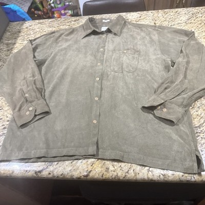 Geoffrey Beene dress shirt Men s Microsuede Size XL Very Nice Preowned Cpix