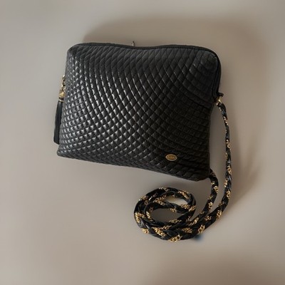 Authentic Bally Shouder bag Black Quilted Leather From Japan 0973