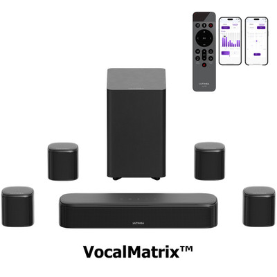 ULTIMEA Aura S4T 7.1-Kanal-TV-Soundbar mit 4 Surround-Lautsprechern & Subwoofer