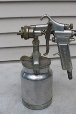 Vtg Devilbiss Mbc Used Spray Gun With Nozzle Kr Aluminum Canister Cup 30 Toledo