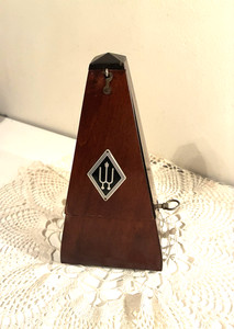 Wittner Metronome Vtg Windup Mahogany Wood Made Germany Working Music Instrument