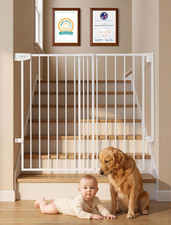 Babelio Extra Wide Baby Dog Gate 29.7 - 46.5" Mounted Auto Close No Bottom