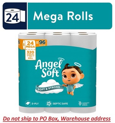 Toilet Paper, 24 Mega Rolls, 2-Ply Toilet Tissue