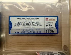 LEGO SDCC 2013 BLACK SUIT SUPERMAN MINIFIGURE & RAFFLE TICKET SUPER HEROES SET