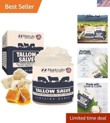 Organic Grass-Fed Beef Tallow & Honey Moisturizing Cream   Unscented Balm