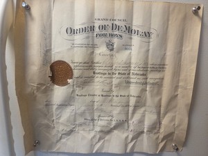 DeMolay International, Masonic Youth, Freemason Ephemera, 1920s Antique Document