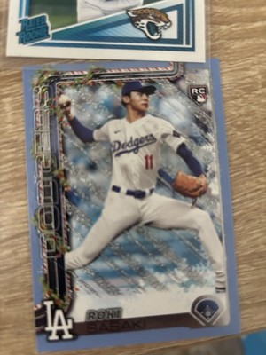 Roki Sasaki Los Angeles Dodgers Topps Chrome Rookie Debut Rookie Card Lot (4)