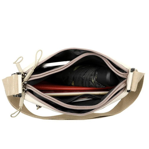 Borsa a tracolla 3 tasche principali alta capacità da donna multitasche - Foto 6 di 28