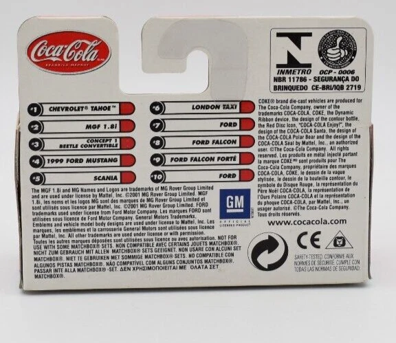 Matchbox Superfast Chevy Chevrolet Tahoe Coca Cola giallo Cina base MBX 1/64 - Immagine 2 di 2