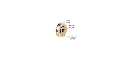 1-1/2" Stainless Steel Ball Bearing Sliding Glass Door Roller - pack of 2 - Picture 5 of 5