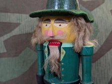 Vintage German Nut Cracker Nutcracker Christmas Carved Wood Forester AS-IS 1940s