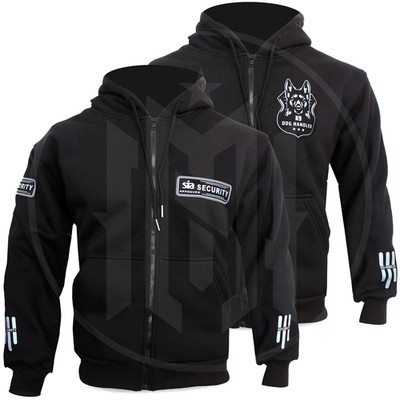 Herren Security Hoodie Fleece Doorman Hundeführer Hundetrainer Kapuzenpullover Größe M-3XL