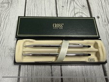 Vintage Cross Classic Century Chrome Ballpoint Pen and 0.5mm Pencil Set 350105