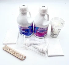 HeyClear Super Clear Self Leveling Bubble Free High Gloss Epoxy Resin- Open Box