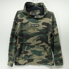 Hollister Hoodie Mens XS Green Camo Sweatshirt