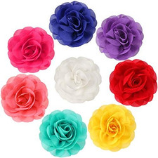 8 Pieces Dog Flowers Collar Pet Charms Flower 8 Cm Cat Pet Bow Tie for Puppy Dog