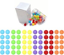 60pcs Chinese Checker Game Balls,6 Solid Color 14mm Acrylic Marbles for Marbl...