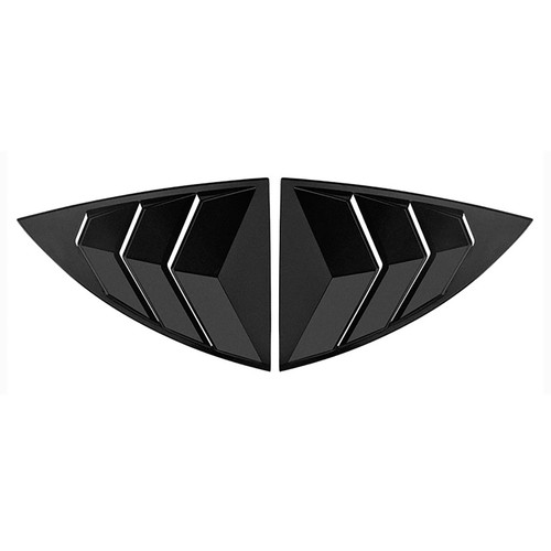 2X Rear Side Window Spoiler Cover Triangle Sunshade For Tesla Model Y 2019-2022 - Picture 2 of 5