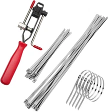 CV Joint Boot Clamp Tool Kit f Auto/ATV 20pcs Stainless Steel Banding Pliers Set