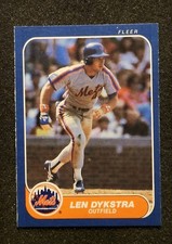 1986 Fleer #78 Lenny Dykstra New York Mets RC