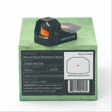 Swampfox Sentinel 3MOA Red/Green Dot Sight 1x16mm Micro Reflex RMSc Footprint
