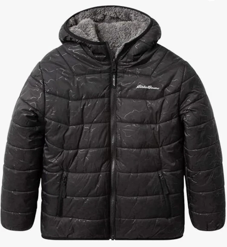 NEW Eddie Bauer Kids Reversable Jacket - M - Black/Grey - NWT
Opens in a new window or tab