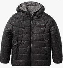 NEW Eddie Bauer Kids Reversable Jacket - S - Black/Grey - NWT